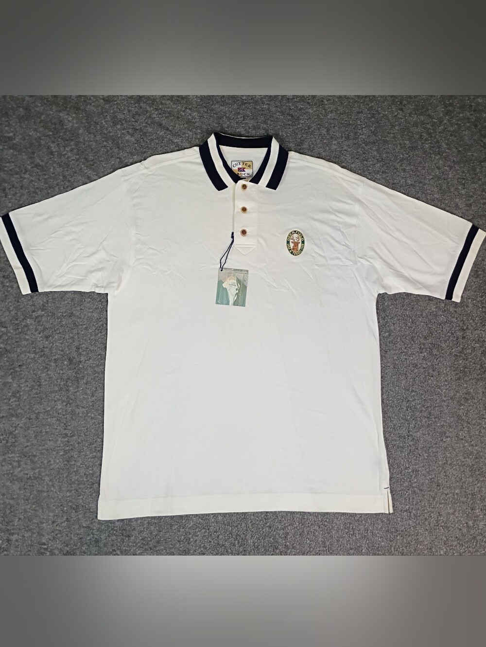 Cutter & Buck Deerfield Golf & Tennis Club Polo Shirt XL White NWT Cotton.Class